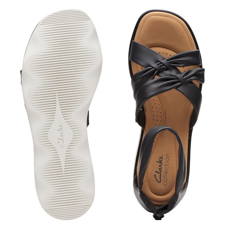 Black Clarks Clara Rae Women's Sandals | SG_FA194