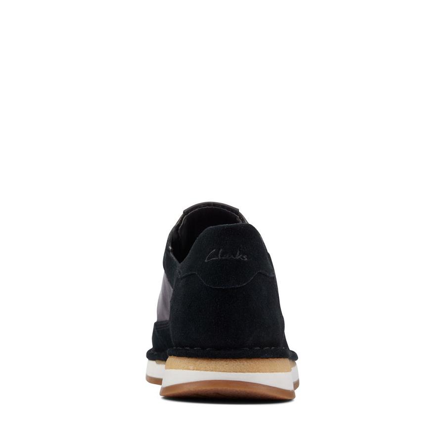 Black Clarks Craft Run Lace Combi Sde Women's Sneakers | SG_NE210