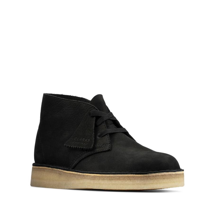 Black Clarks Desert Coal Nubuck Women's Desert Boots | SG_KB215