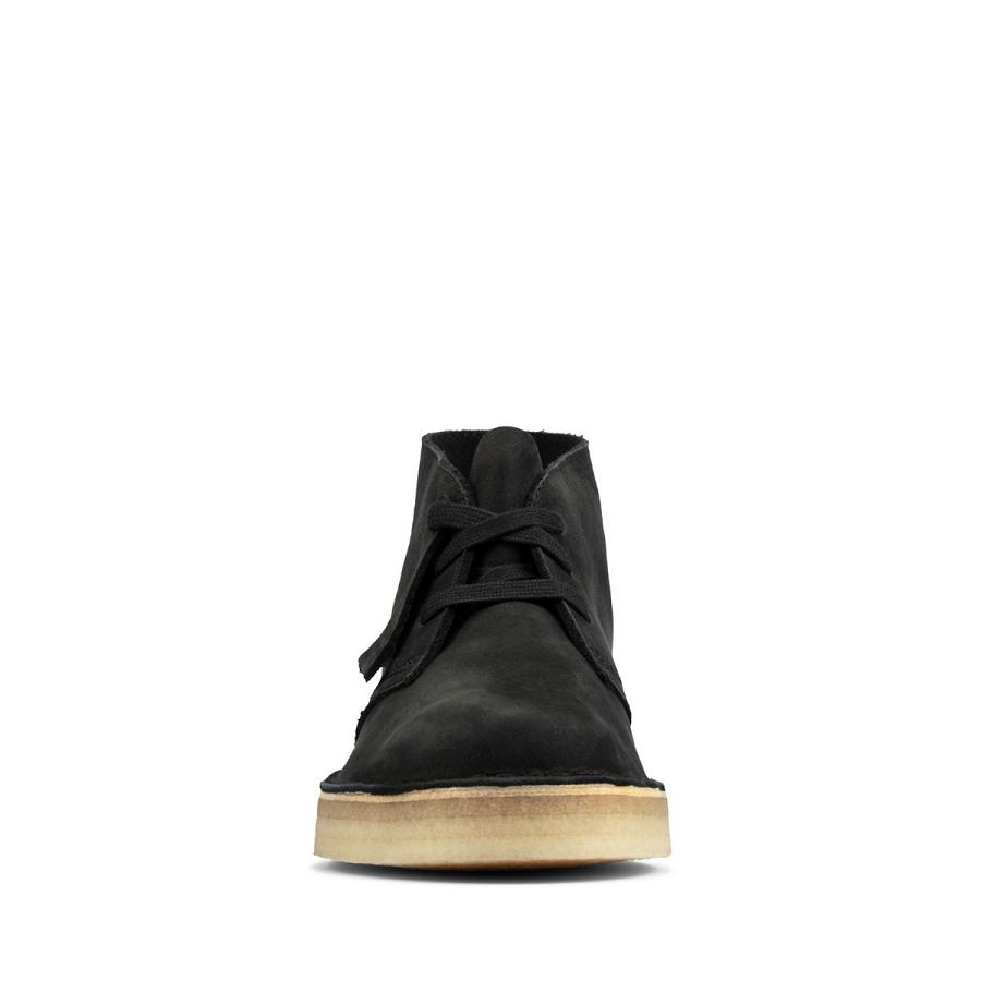 Black Clarks Desert Coal Nubuck Women's Desert Boots | SG_KB215