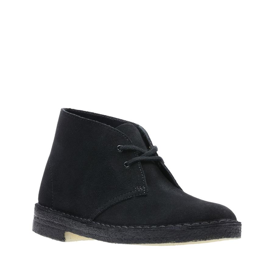 Black Clarks Desert Sde Women's Desert Boots | SG_AH214