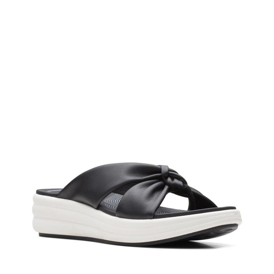 Black Clarks Drift Ave Women's Sandals | SG_FA218