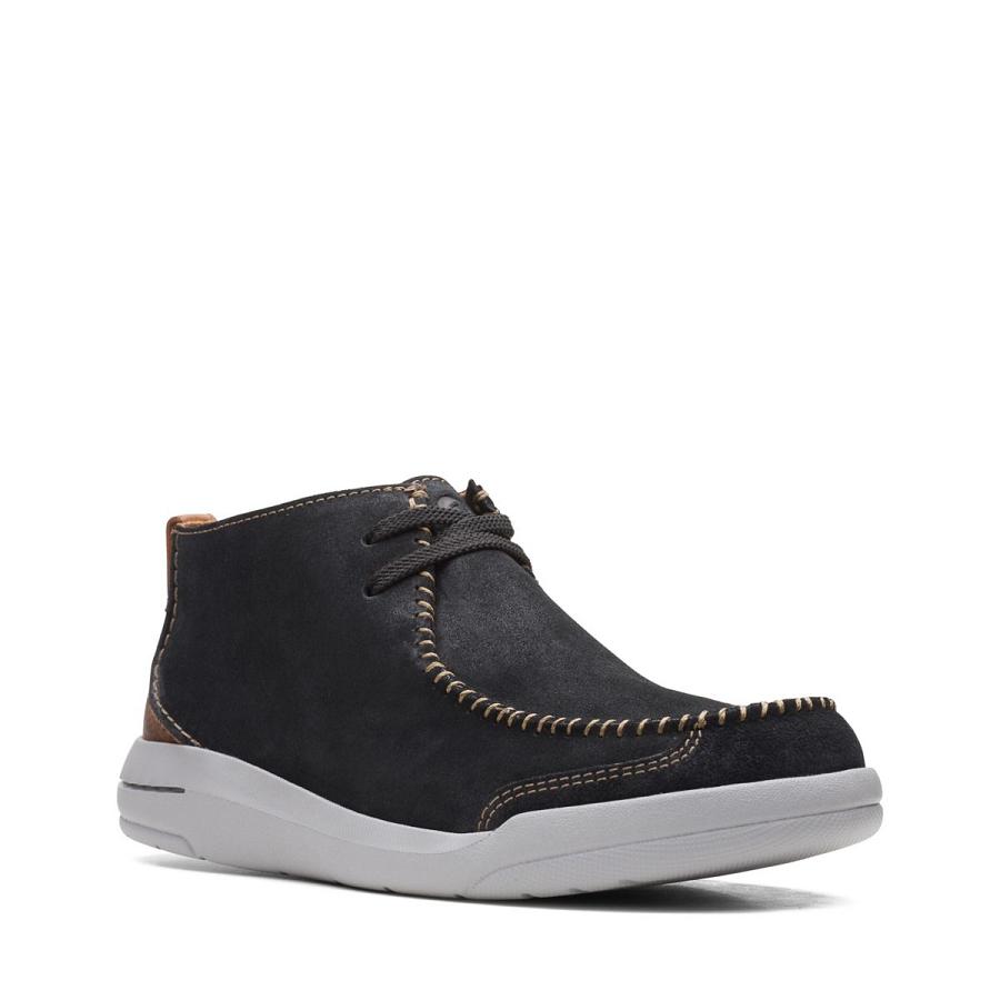 Black Clarks Driftway Top Sde Men's Boots | SG_KB47