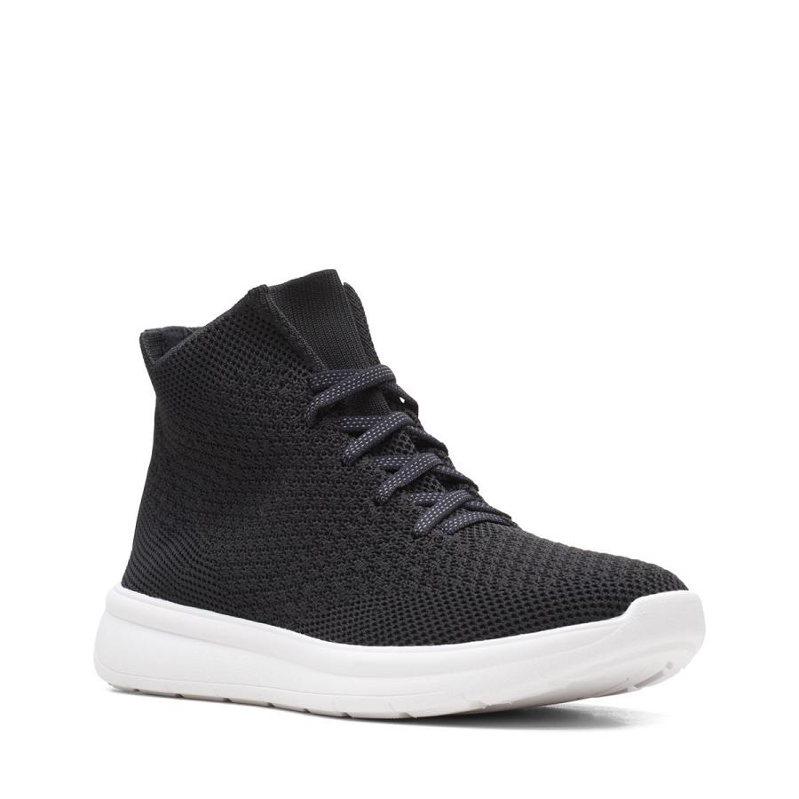 Black Clarks Ezera Mid Women's Sneakers | SG_HZ231