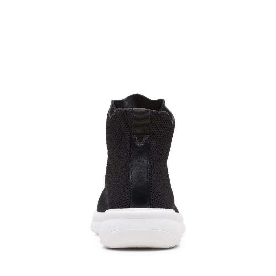 Black Clarks Ezera Mid Women's Sneakers | SG_HZ231