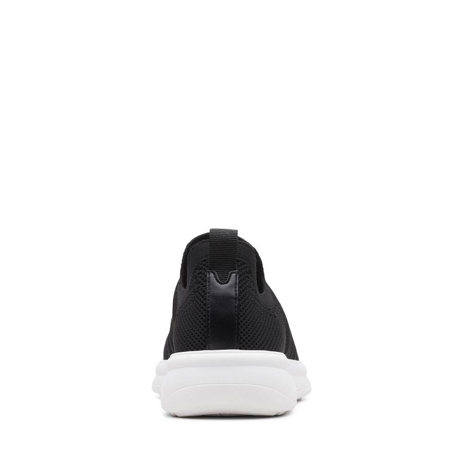 Black Clarks Ezera Walk Knit Women's Sneakers | SG_QF236