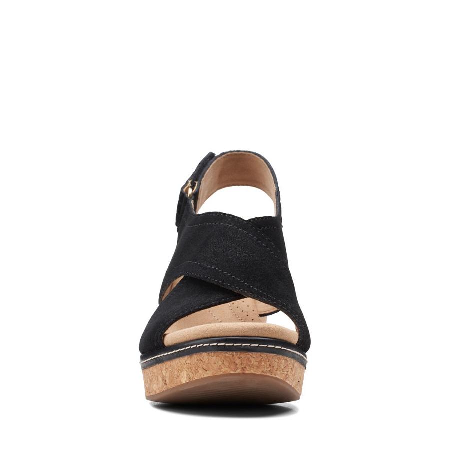 Black Clarks Giselle Cove Women's Sandals | SG_KB239