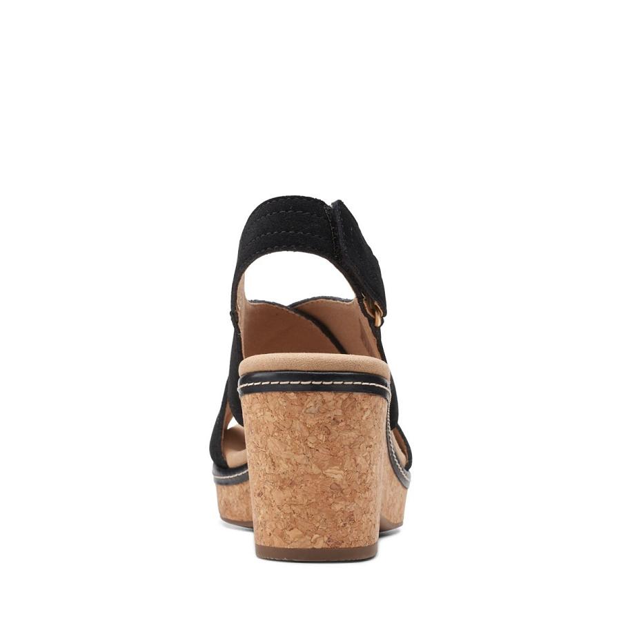 Black Clarks Giselle Cove Women's Sandals | SG_KB239