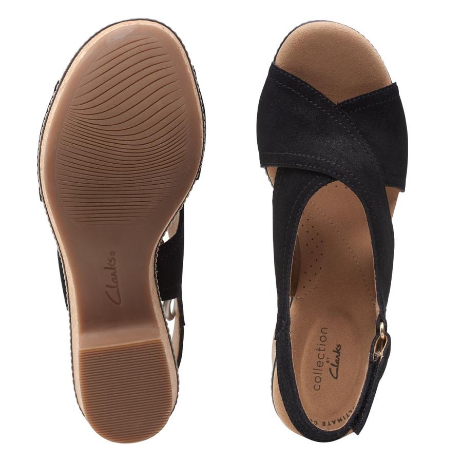 Black Clarks Giselle Cove Women's Sandals | SG_KB239