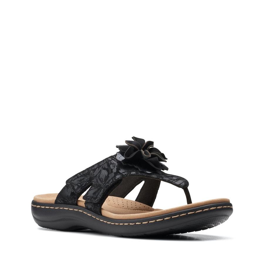 Black Clarks Laurieann Gema Women's Sandals | SG_WC261