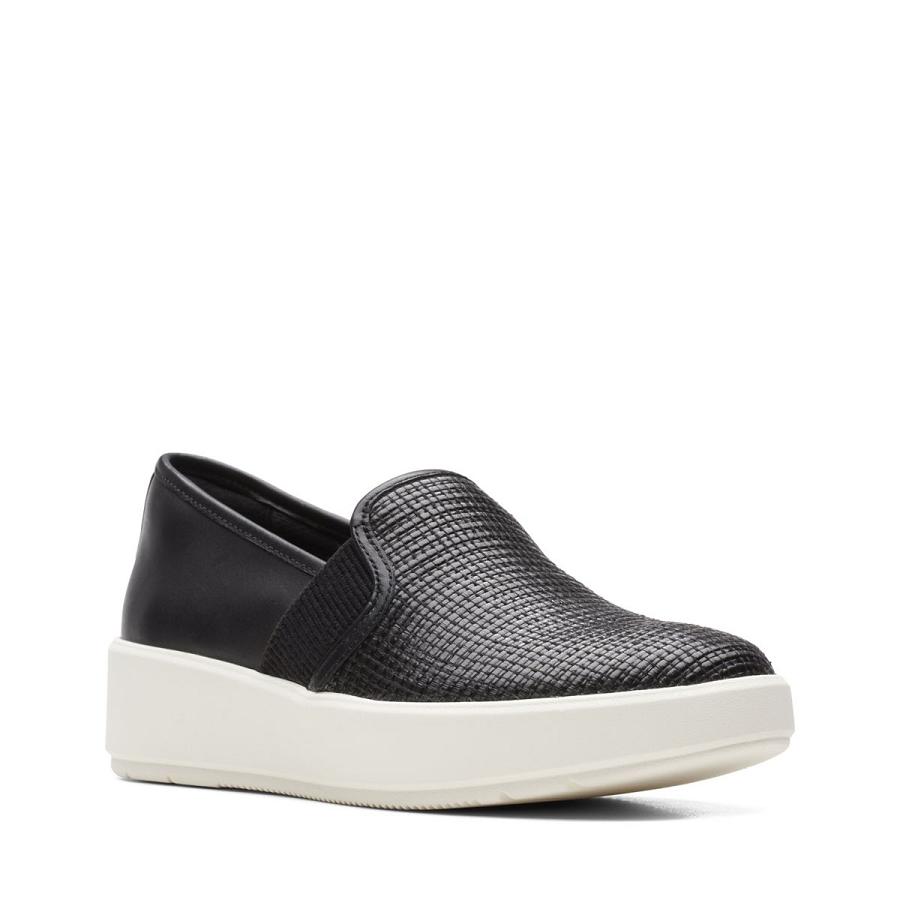 Black Clarks Layton Petal Combi Women's Sneakers | SG_HZ267