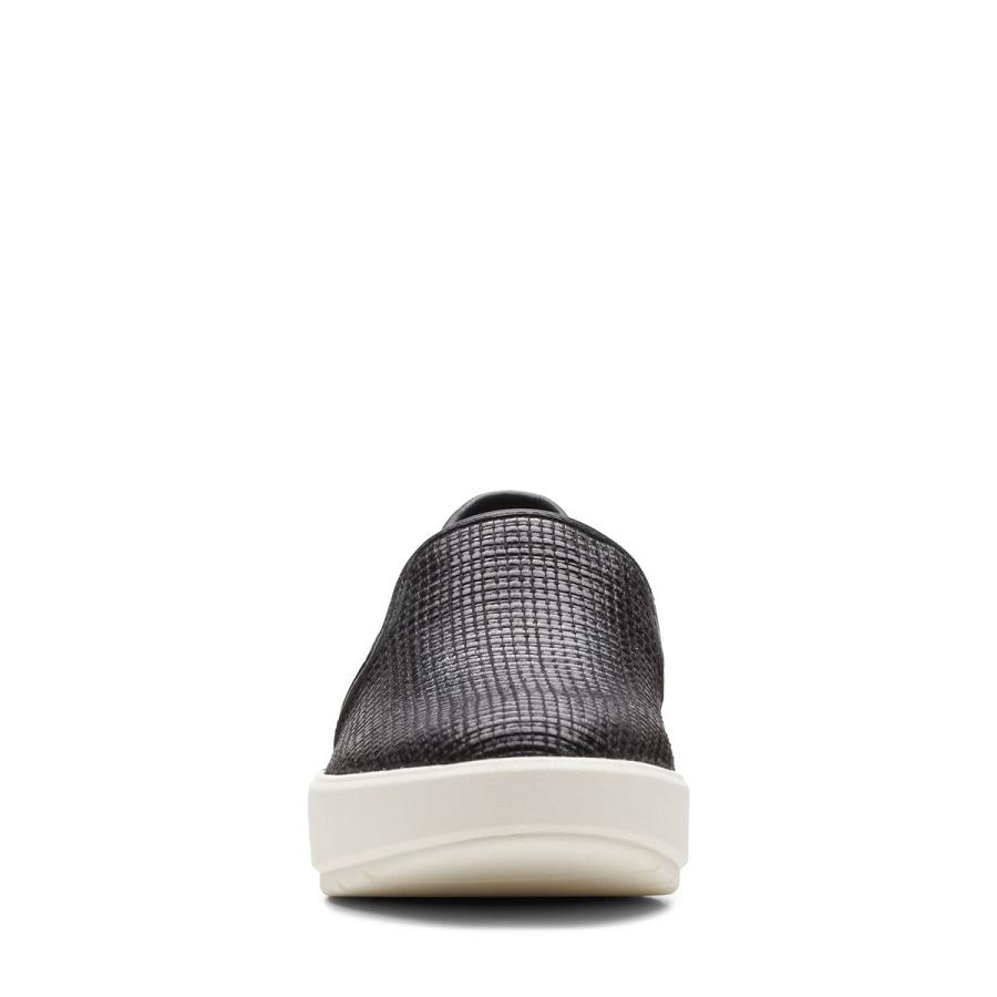 Black Clarks Layton Petal Combi Women's Sneakers | SG_HZ267