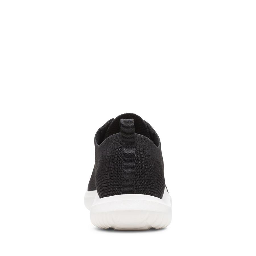 Black Clarks Nova Glint Knit Women's Sneakers | SG_QF308