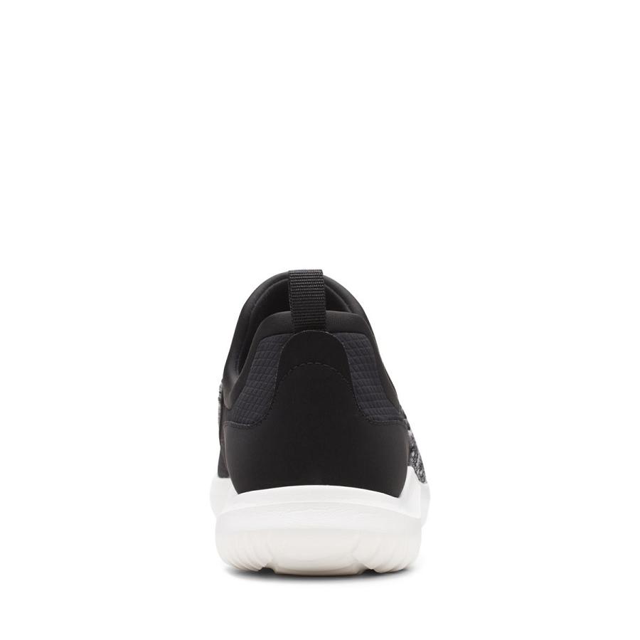 Black Clarks Nova Way Combi Text Women's Sneakers | SG_RV312