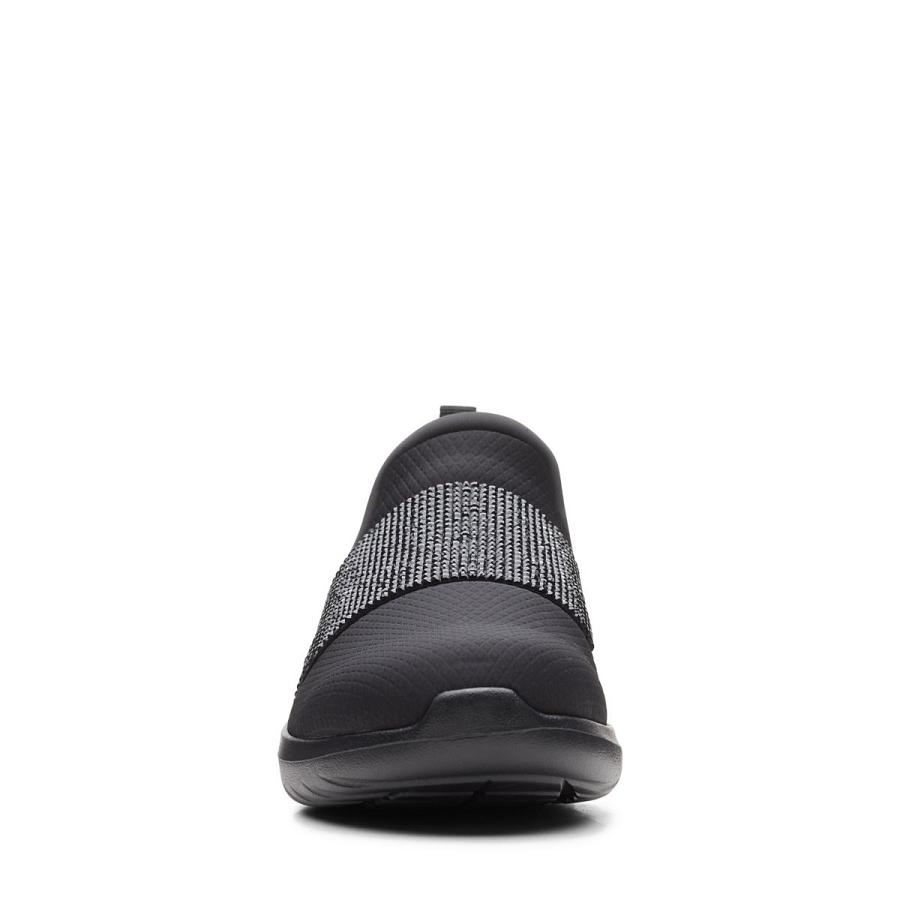 Black Clarks Nova Way Women's Sneakers | SG_EQ313