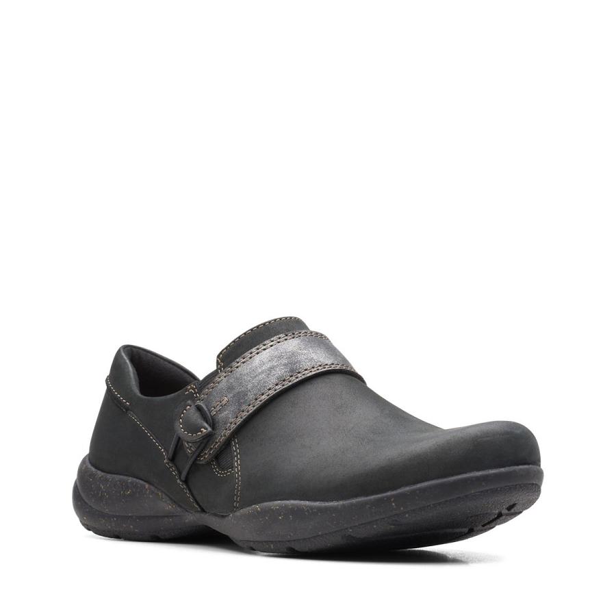 Black Clarks Roseville Dot Combi Women's Sneakers | SG_RV348