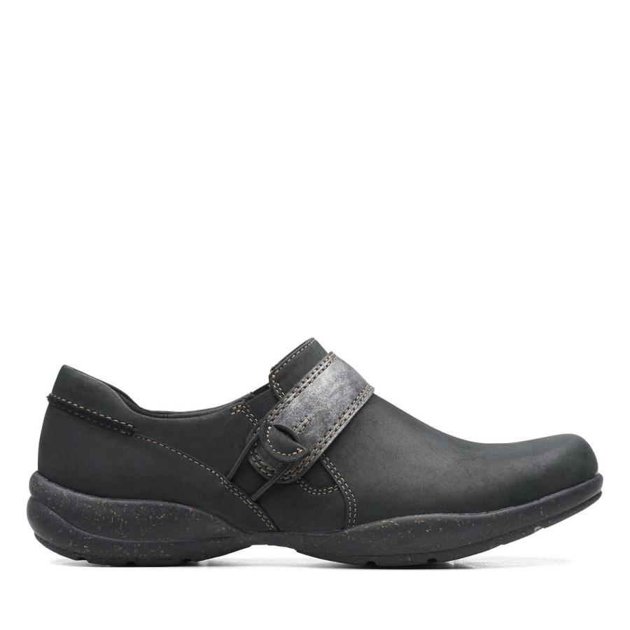 Black Clarks Roseville Dot Combi Women\'s Sneakers | SG_RV348