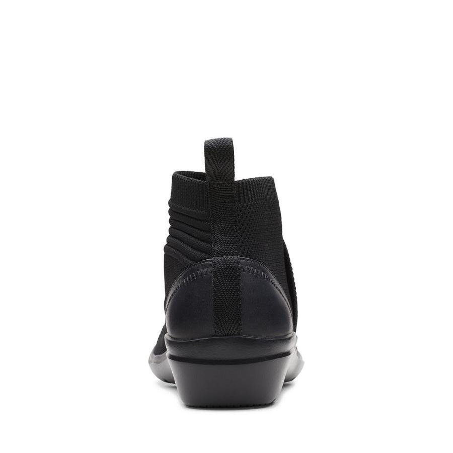 Black Clarks Sashlyn Mid Combi Women's Boots | SG_FA350