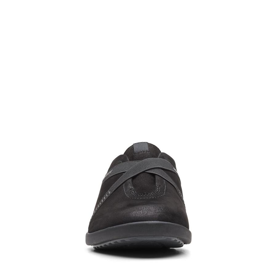 Black Clarks Tamzen Step Nubuck Women's Sneakers | SG_KB359