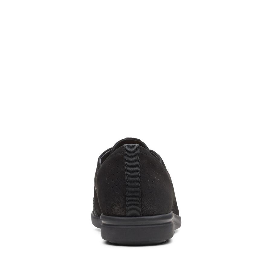 Black Clarks Tamzen Step Nubuck Women's Sneakers | SG_KB359