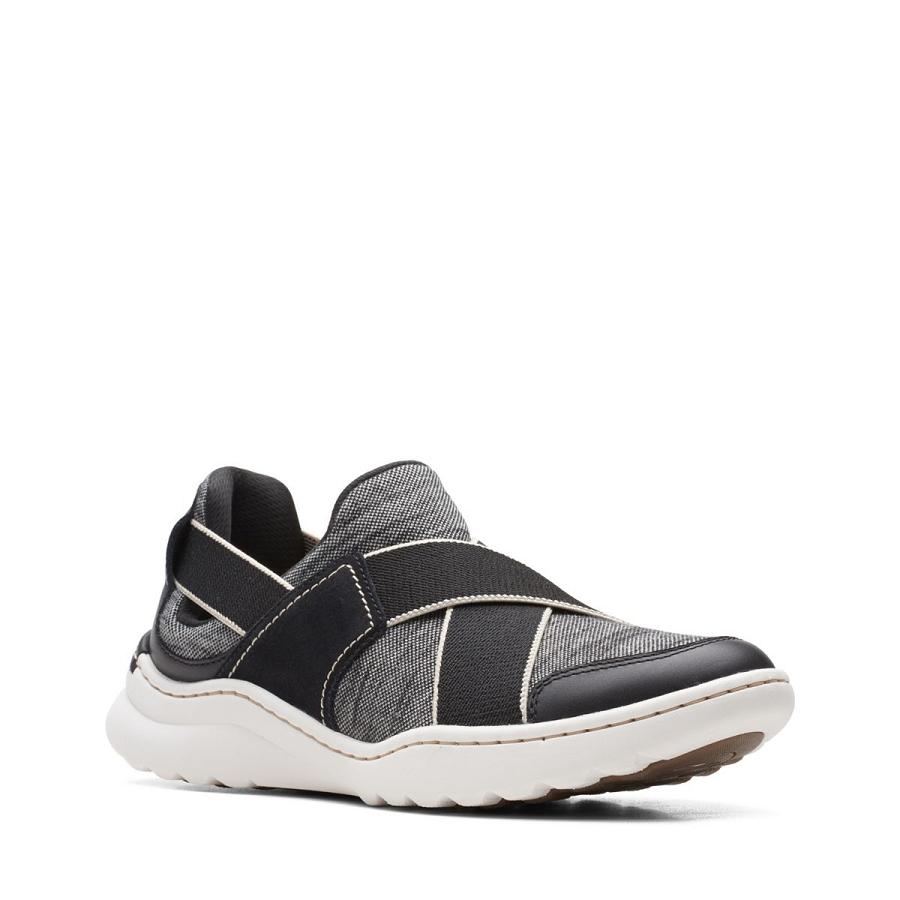 Black Clarks Teagan Go Combi Women's Sneakers | SG_EQ361