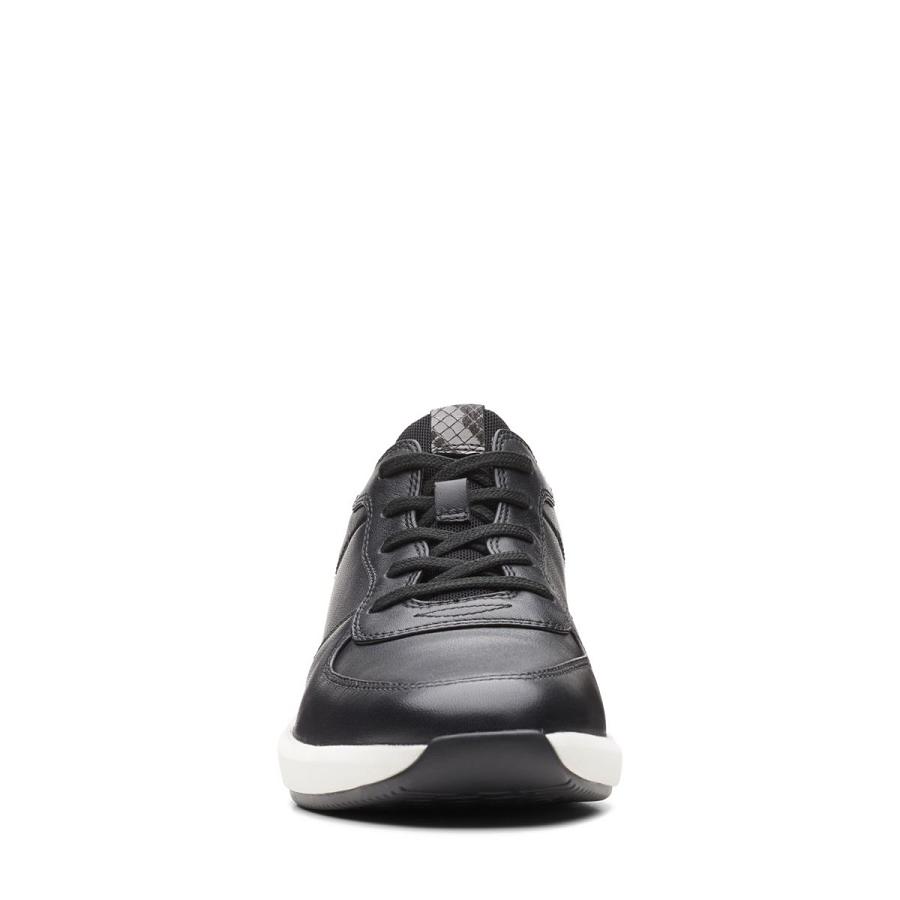 Black Clarks Un Rio Sprint Combi Lea Women's Sneakers | SG_EQ373