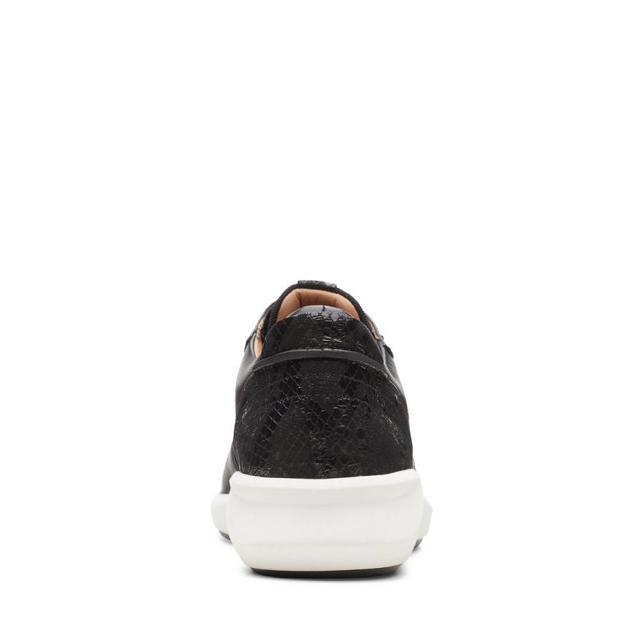 Black Clarks Un Rio Sprint Combi Lea Women's Sneakers | SG_EQ373