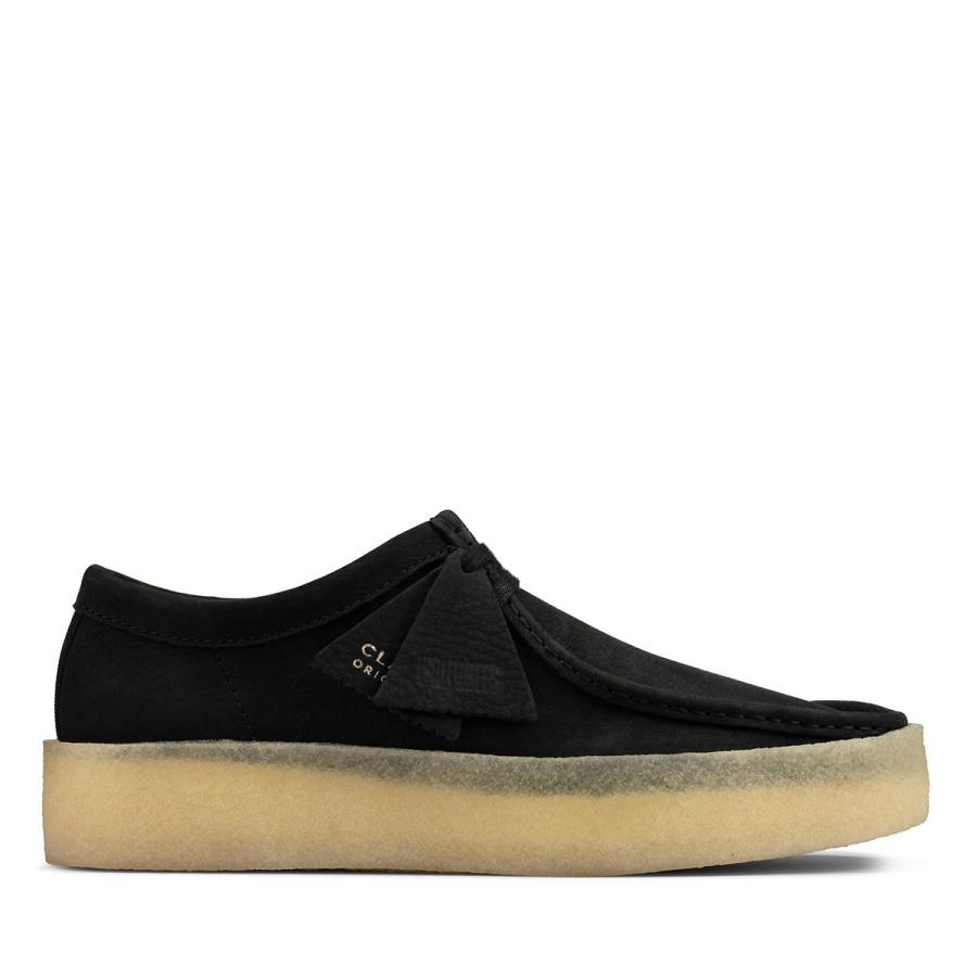 Black Clarks Wallabee Cup Nubuck Men\'s Shoes | SG_FA26