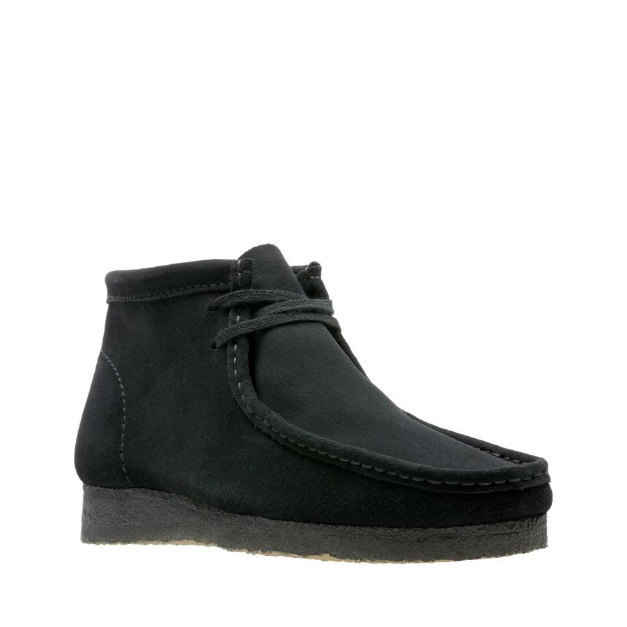 Black Clarks Wallabee Sde Men's Boots | SG_AH118