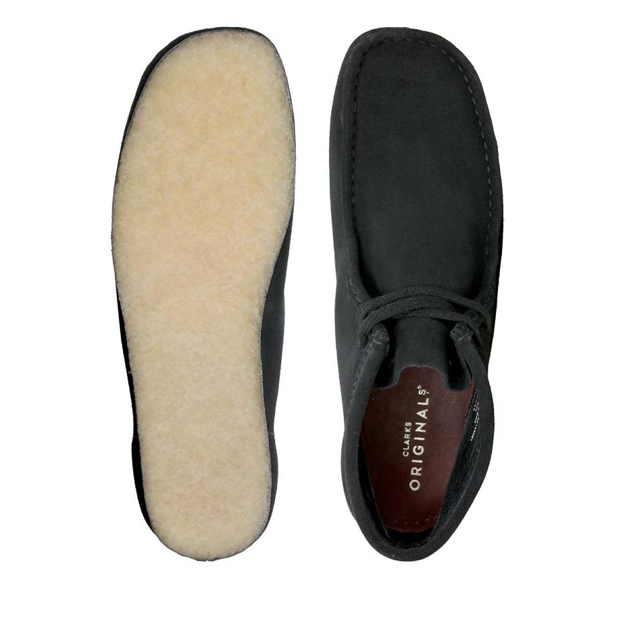 Black Clarks Wallabee Sde Men's Boots | SG_AH118