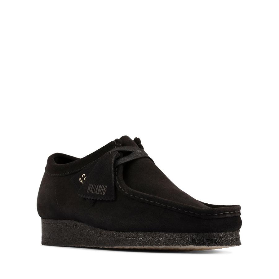 Black Clarks Wallabee Sde Women's Shoes | SG_FA398