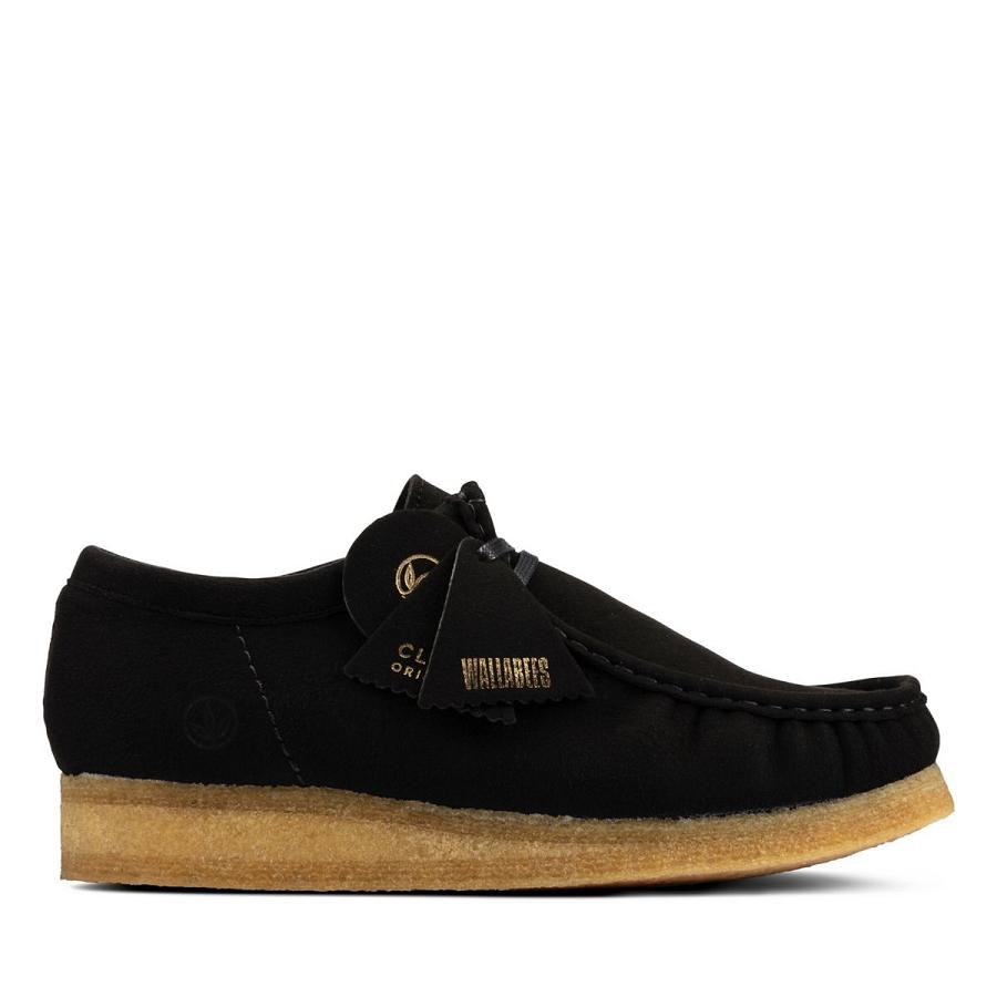 Black Clarks Wallabee Vegan Men\'s Shoes | SG_MR115