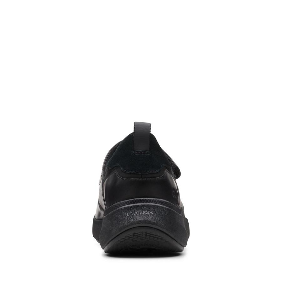 Black Clarks Wave2.0 Glide Combi Women's Sneakers | SG_HZ387