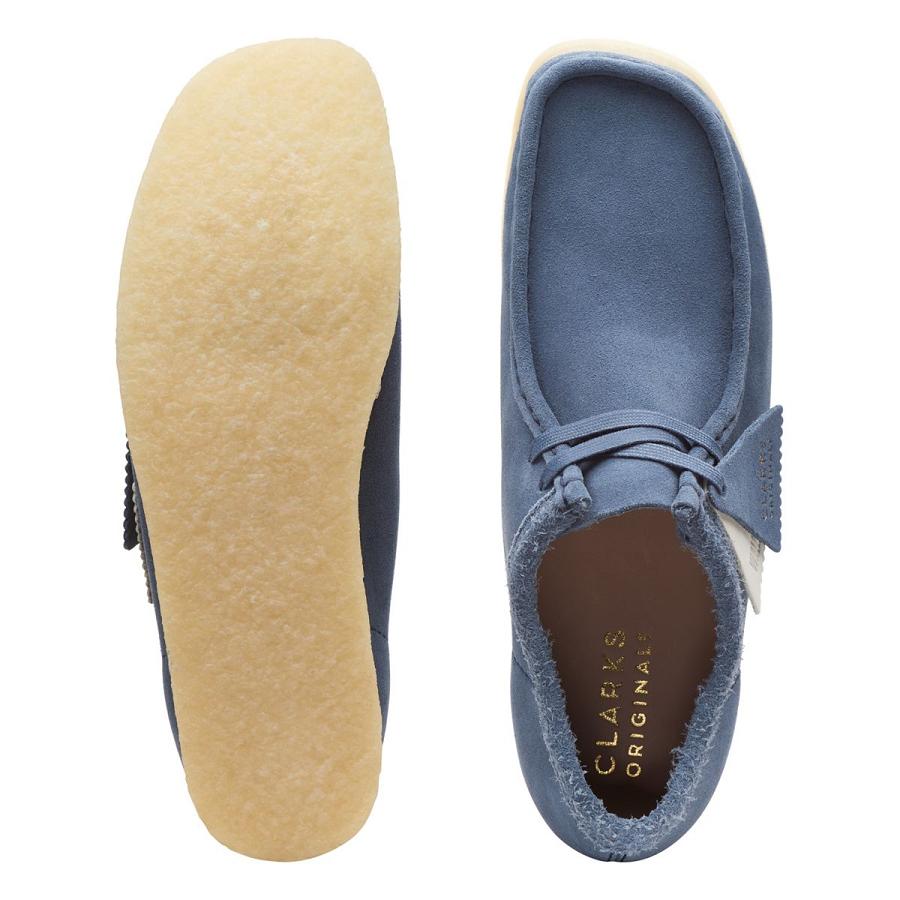 Blue Clarks Wallabee Suede Men's Shoes | SG_MR103