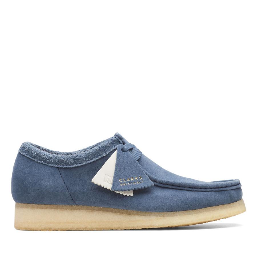 Blue Clarks Wallabee Suede Men\'s Shoes | SG_MR103