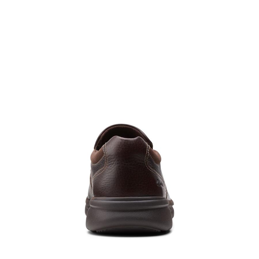 Brown Clarks Bradley Step Brown Tumb Men's Shoes | SG_JX4