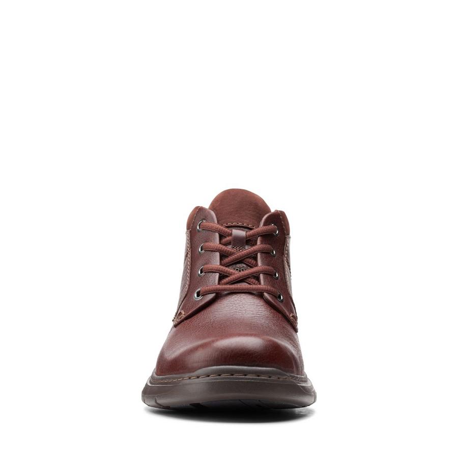 Brown Clarks Brawley Up Leather Men's Boots | SG_NE6