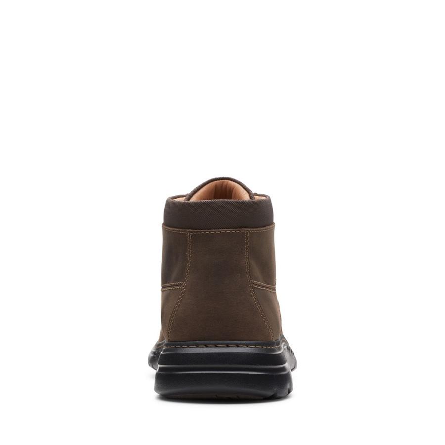 Brown Clarks Brawley Up Oily Men's Boots | SG_BD5