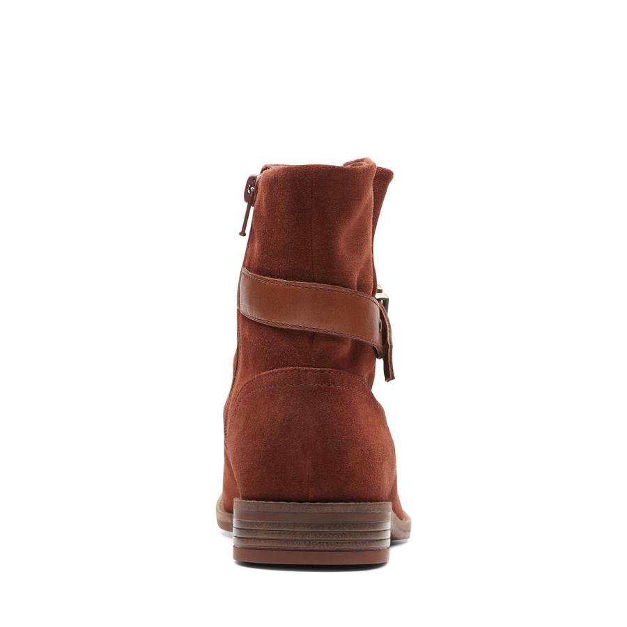 Brown Clarks Camzin Strap Women's Boots | SG_JX184