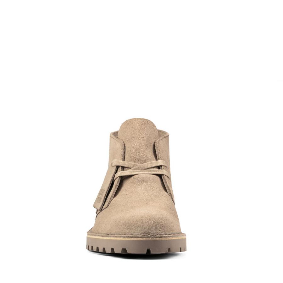 Brown Clarks Desert Rock Sand Suede Men's Boots | SG_BD41