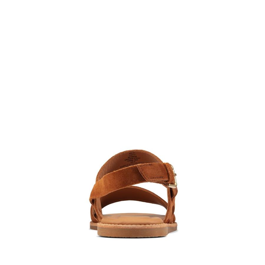 Brown Clarks Karsea Strap Women's Sandals | SG_QF248