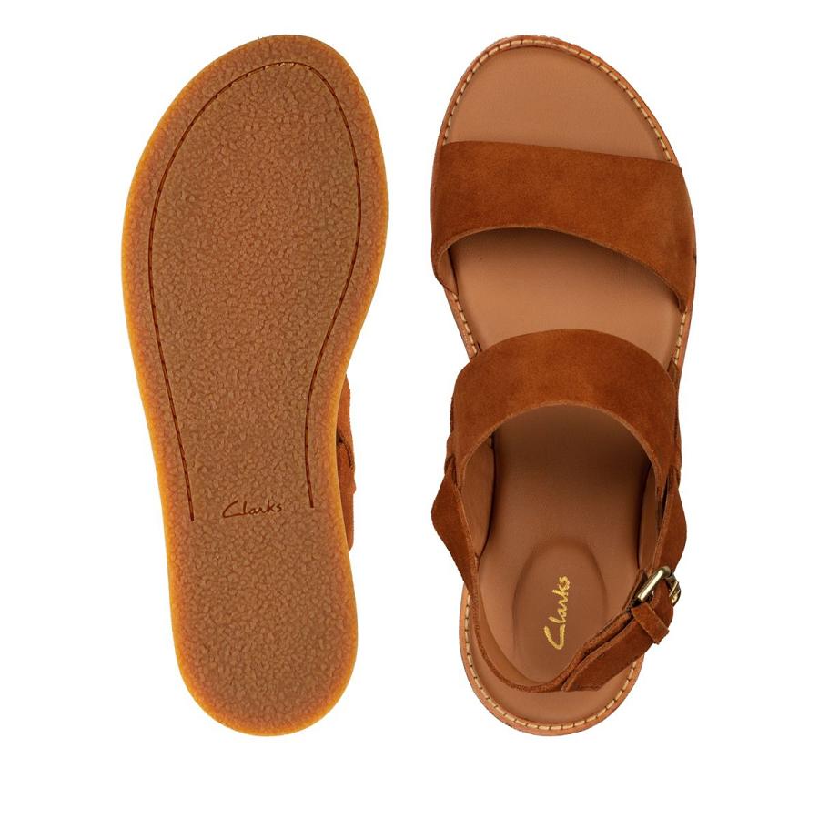 Brown Clarks Karsea Strap Women's Sandals | SG_QF248