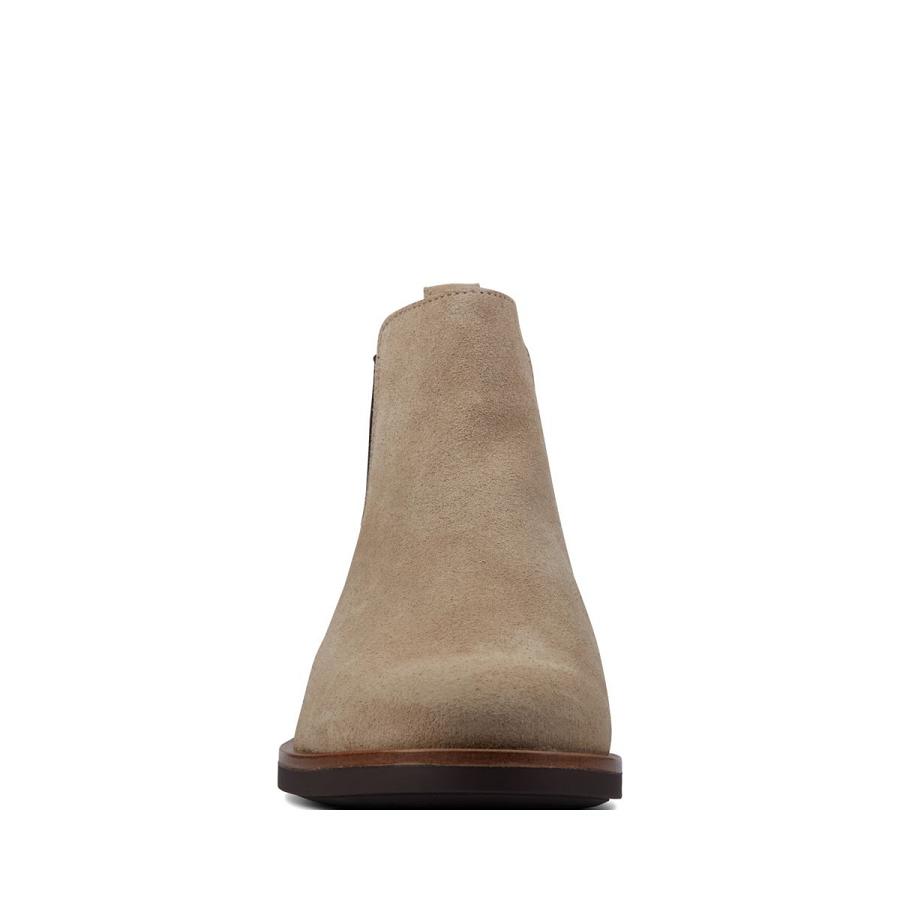 Brown Clarks Memi Top Sand Suede Women's Boots | SG_KB287