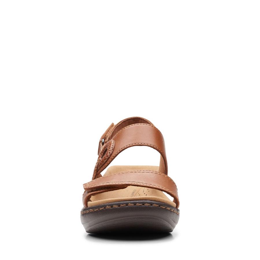 Brown Clarks Merliah Opal Leather Women's Sandals | SG_WC297