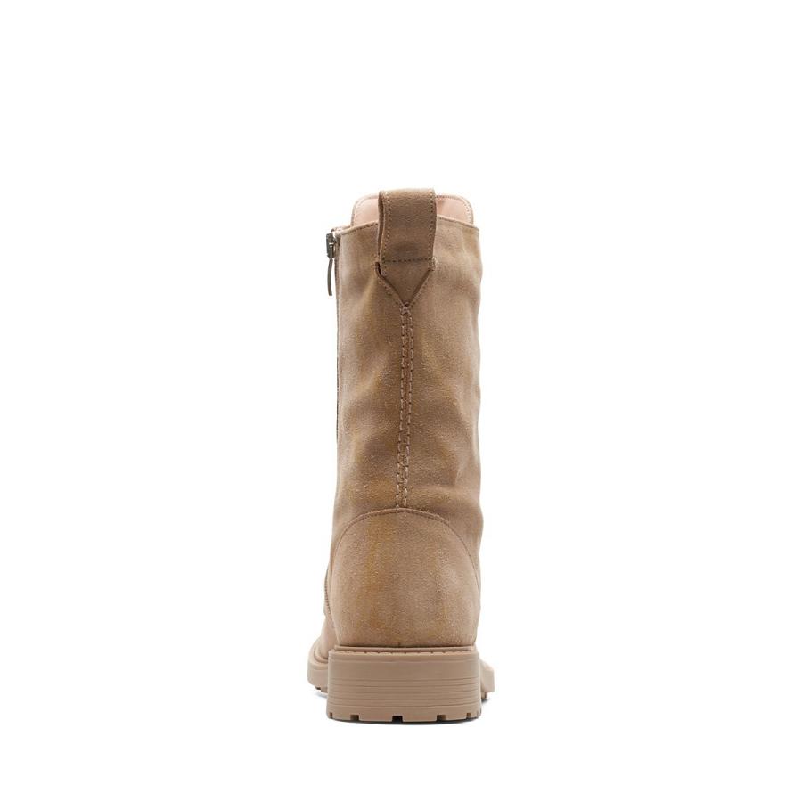 Brown Clarks Orinoco 2 Style Sand Suede Women's Boots | SG_RV324