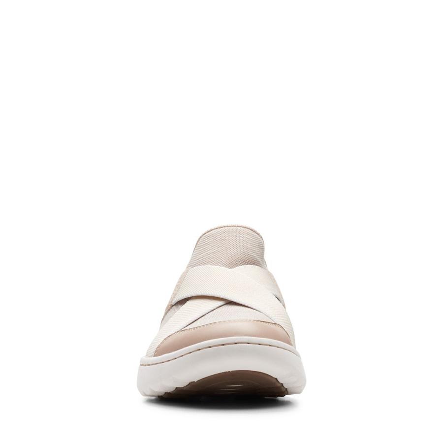 Brown Clarks Teagan Go Sand Combi Women's Sneakers | SG_FA362