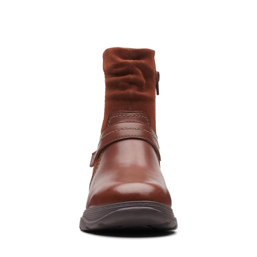 Dark Brown Clarks Aveleigh Lea Women's Boots | SG_MR163