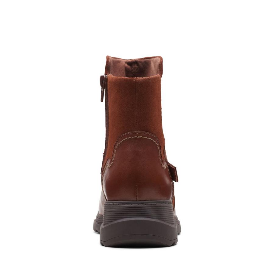 Dark Brown Clarks Aveleigh Lea Women's Boots | SG_MR163