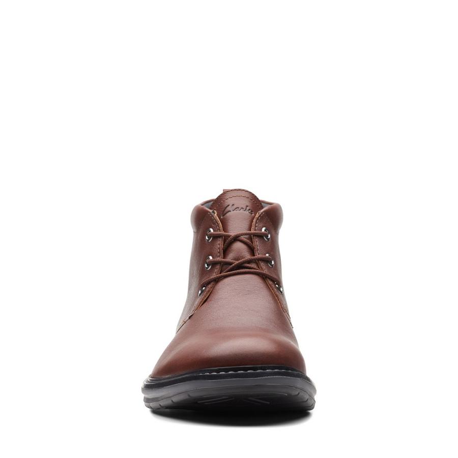 Dark Brown Clarks Chantry Desert Leather Men's Boots | SG_QF8