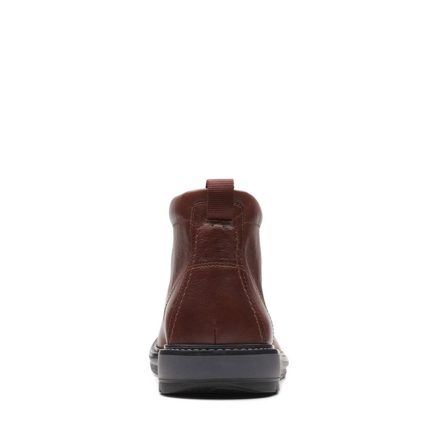 Dark Brown Clarks Chantry Desert Leather Men's Boots | SG_QF8